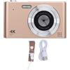 RASTKY 48 MP 4K Bambini, Telecamera con Zoom 16x, per Ragazzi, Carta da 32 GB, Anti -scossa, Compatta Piccola, per Bambini Adolescenti (GOLD)