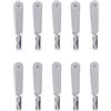 Ijksbehjf 10Pcs Lega Servo Rod Connettori Metallo Ferro Clevis Mandrini Tirare Rod Connettori Morsetto Corno per Modello Aerei Collegamenti Servo Braccio