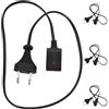 DECORNIJIA Cavo di Ricarica per Borsa Elettrica Calda 4 Pezzi, Caricabatterie Compatibile Riscaldatore Portatile, Adatto a Casa, Ufficio e Outdoor
