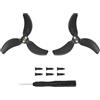 Generico Colore Eliche di ricambio Prop pale con viti per DJI Avata 2, si adatta per DJI Avata 2 Accessori (nero 1#)
