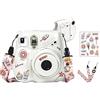 Kimyoaee Mini 7+ - Set di custodie trasparenti per fotocamera Fujifilm Instax Mini 7 Plus, accessori per fotocamera istantanea, con pellicola tascabile, adesivo adesivo, tracolla regolabile