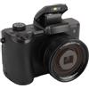 XUMIUZIY Fotocamera Digitale 5K, Fotocamera per Vlogging da 64MP, Display IPS 3,2, Ottico 5X/zoom Digitale 2X, Messa a Fuoco Automatica, Anti-vibrazione a 6 Assi, Fotocamera Reflex