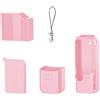 Generic Custodia protettiva per DJI Pocket 4Pro, custodia in silicone leggera e minimalista in tinta unita con presa antiscivolo, vestibilità perfetta, protezione antigraffio per la fotocamera, rosa