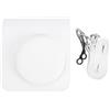 Glomora Borsa protettiva in pelle PU per fotocamera istantanea, resistente, morbida e leggera portatile per fotocamera digitale Mini 41 e stampante, bianco 12 x 8 x 14 cm