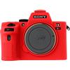 Market&YCY Custodia protettiva in silicone per fotocamera protettiva della fotocamera professionale, Per Sony A7RIII/A7III - Rosso