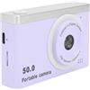 VELATEMOR Fotocamera Digitale Punta e Scatta HD 8X 50 MP per Bambini, Doppia Fotocamera Anteriore Posteriore Portatile con Filtro, Fotocamera Digitale Multifunzione per Vlogging con (PURPLE)