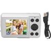 NutriEss Camera digitale Nutriess 16MP 1080p 16x Zoom Focus Auto Focus Design compatto grigio ideale per la fotografia e il vlogging (Grigio argento)