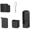 Generic Custodia protettiva per DJI Pocket 4Pro, custodia in silicone leggera e minimalista in tinta unita con presa antiscivolo, vestibilità perfetta, protezione antigraffio per la fotocamera, nero