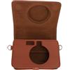 CHICIRIS Custodia per Fotocamera, Custodia Protettiva in Pelle PU con Tracolla per Fotocamera Istantanea MS200, Organizer da Viaggio Antiurto per Avventurieri (BROWN)