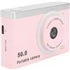VELATEMOR Fotocamera Digitale Punta e Scatta HD 8X 50 MP per Bambini, Doppia Fotocamera Anteriore Posteriore Portatile con Filtro, Fotocamera Digitale Multifunzione per Vlogging con (rosso