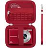 Supmay Cassa da trasporto per IXNAIQY/per KODAK PIXPRO FZ55 FZ45/per VAHOIALD Fotocamera Digitale, Supporto per fotocamera digitale compatta Borsa da viaggio con tasca in rete per batteria, Rosso