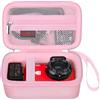 Elonbo Custodia per OM SYSTEM Tough TG-7 fotocamera digitale/OM Sistema Olympus TG-6 Fotocamera Subacquea, Robusto WiFi 4K Video Fotocamera Digitale Custodia Borsa da Viaggio, Rosa