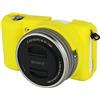 Market&YCY Custodia protettiva in silicone per fotocamera protettiva della fotocamera professionale, Per Sony A5000/A5100 - Giallo