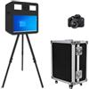 JIAQINMOTD Macchina fotografica portatile della cabina fotografica di DSLR con 21,5 | Mini PC integrato, altezza regolabile, luce di riempimento, custodia da volo, foto a specchio per eventi di festa di nozze