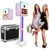 WideMeet Macchina fotografica DSLR da 15,6 pollici con display bifacciale, mini PC integrato, luce RGB, portatile Photobooth con custodia da viaggio per feste di matrimonio (bianco, macchina per foto)