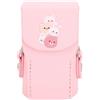 Diyeeni Chiusura Magnetica, Modello di Cartoni Animati, Custodia Protettiva per Protezione della Fotocamera a Rilascio Rapido, con in Pelle in Microfibra, Chiusura Magnetica (PINK)