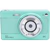 Asixxsix Fotocamera Digitale, Sensore AF CMOS 50MP 1080P Fotocamera Compatta Point Shoot con Zoom 8X, Display IPS da 2,8, Luce di Riempimento a LED, Adattatore Telefonico, 750 MAh (GREEN)