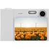 Gugxiom Fotocamera Digitale, Fotocamera Portatile a Doppia Lente HD da 48 MP, Fotocamera Selfie Vlog Autofocus con Schermo Multi Zoom da 2,4 Pollici per Studenti e Viaggi (WHITE)