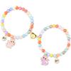 CERSLIMO Braccialetti per migliori amici per 2 - Braccialetti colorati per ragazze e bambine con cuore magnetico, grazioso ciondolo a forma di gatto per amanti dei gatti, gioielli per amicizia