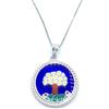 LE GEMME DI VENEZIA Murrina Millefiori In Vetro Di Murano Con Bordo e Catenina In Argento 925 Diam. 18 mm