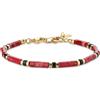 COAI Bracciale da Uomo in Pietra Nera e Pietre Naturali, Bracciale di Perline di Pietre Dure e Acciaio Inox da Uomo