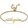Jeweidea Braccialetti personalizzati con nomi per donna Braccialetti in argento con incisione Nomi di famiglia regolabili Ciondolo per mamma Moglie Fidanzata Natale Compleanno San Valentino Regali