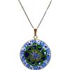 LE GEMME DI VENEZIA Collana Donna Con Pendente Murrina Milefiori Venezia In Vetro Originale Di Murano E Argento 925 Colore Oro Diametro 26N OR