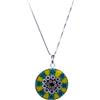 LE GEMME DI VENEZIA Collana Donna Con Pendente Murrina Milefiori Venezia In Vetro Originale Di Murano E Argento 925 Diametro 23