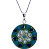 LE GEMME DI VENEZIA Collana per Donna Con Pendente Murrina Milefiori Venezia In Vetro Originale Di Murano E Argento 925 Diametro 23