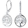 JO WISDOM Orecchini Albero Della Vita Argento 925 Donna con AAA Zirconia Cubica