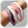 Uwiyo Braccialetti rigidi in resina da donna, braccialetti rigidi impilabili in resina acrilica, braccialetti rigidie in acrilico, accessori per gioielli da donna
