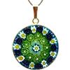 LE GEMME DI VENEZIA Collana Donna Con Pendente Murrina Milefiori Venezia In Vetro Originale Di Murano E Argento 925 Diametro 23