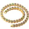HALUKAKAH Diamante Catena Tennis Raggruppati per Uomo,Oro Reale 18k /Oro Rosa/Placcato in Platino Diamante Quadrato Oro Braccialetto/Collana,Diamanti da Laboratorio,con Confezione Regalo Gratuita