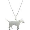 Playstation PS Collana con Pendente Cane Razza Bull Terrier Ciondolo Argento - Incisione Gratuita
