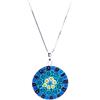 LE GEMME DI VENEZIA Collana Donna Con Pendente Murrina Milefiori Venezia In Vetro Originale Di Murano E Argento 925 Colore Oro Diametro 26N OR
