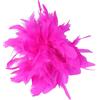 IMINI Elegante spilla a forma di fiore con piume, grande spilla da bavero da 20 cm, per donne e uomini, per feste di nozze, bouquet in tessuto, scialle floreale, accessori per abiti, accessori per vestiti