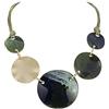 Bocar Collana da donna con ciondolo in acrilico irregolare, grande, 55,9 cm