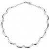 SAGA GIOIELLI® Collana Donna Semirigida con Punti Luce in Acciaio Inox, Collana Elegante Regolabile Diametro 12-15 cm, Confezione Regalo Inclusa, Idea Regalo Donna