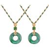 PNZLZIA Fibbia per preghiera della pace in giada Hetian, collana con ciondolo in giada alla moda, collana con ciondolo versatile per abbigliamento