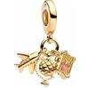 MSPOVOF Globo aeronautico e valigia tripla Charm,S925 perline in argento sterling, per bracciali e collane, regalo di gioielli per donne