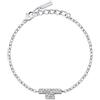 TRUSSARDI T-Logo Bracciale Donna in Acciaio, Zirconi - TJAXC30
