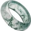 Generic Anello In Agata Muschio Naturale Gioielli Dito In Gemme | Anelli naturali eleganti per donne uomini adulti mogli fidanzate San Valentino serate romantiche eventi