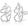 LeCalla Gioielli in Argento Sterling 925 per Bambini e Ragazzi | Orecchini a Lobo e Collane con Ciondolo e Zirconi | Design Cuore, Stella, Fiocco, Quadrifoglio e Animali