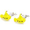 EdelManchet Gemelli - Sottomarino Sottomarino Giallo Sottomarino Giallo - Ovale - 22mm x 19mm - Gemelli da barca, Gemelli di genere musicale, Gemelli Arma e Coltello