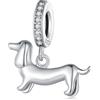 Fanona Ciondolo Charm Bassotto in Argento Sterling 925 per Braccialetto Pandora