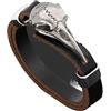 HCMA Mens Retro Fashion Viking Odin Symbol Totem Crow Bracciale Crow Skull Bracciale in pelle Gioielli Ragazzi Regali