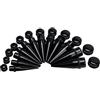 Zhichengbosi 24 Pieces Big Ear Gauges Kit, Acrylic Tapers and Plugs Double O-Rings Stretching Set