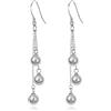 Philip Jones Orecchini pendenti in argento sterling con tripla perla grigia