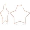 U7 Orecchini Donna Cerchio Pendenti Stella Acciaio Chirurgico 30-100 mm | Orecchini cerchio donna a stella acciaio inossidabile chirurgico, 4 colori, 30/40/50/60/70/80/90/100 mm, regalo per donna