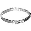 K JEWELS - Zen S Karbon, bracciale da uomo in acciaio con fibra di carbonio e diamanti, lunghezza 21 cm, Meccanica Line